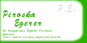 piroska egerer business card